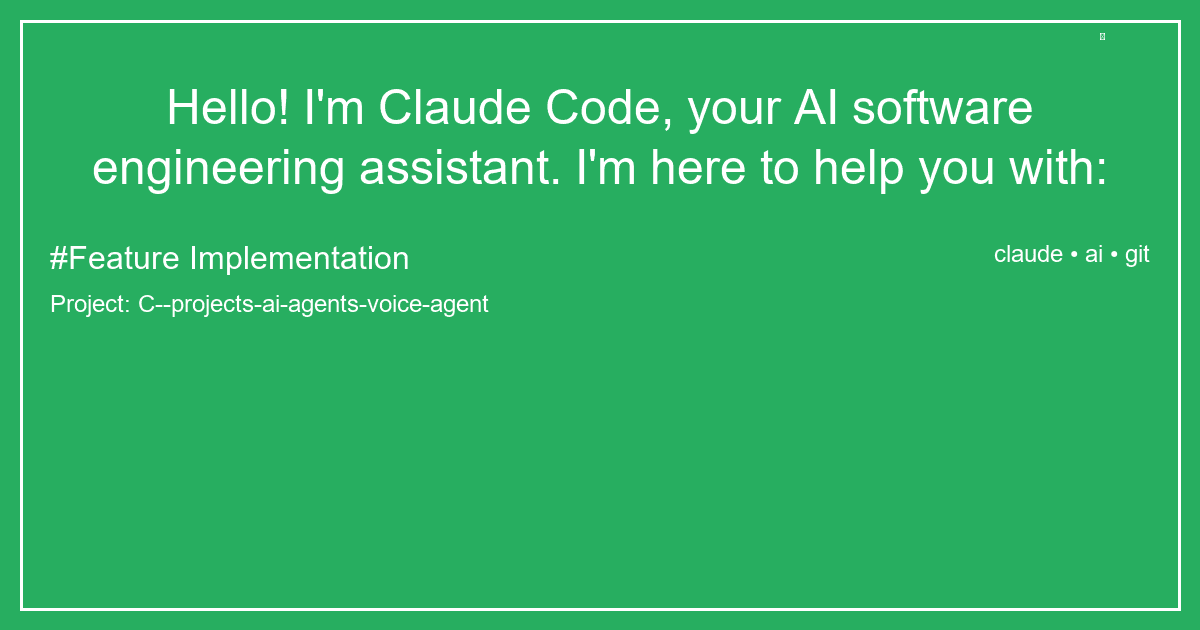 Hello! I'm Claude Code, your AI software engineering assistant. I'm here to help you with: