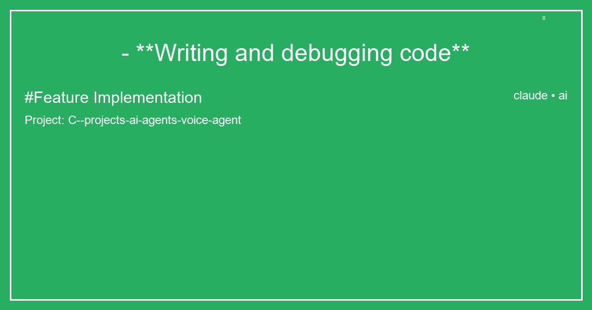 - **Writing and debugging code**